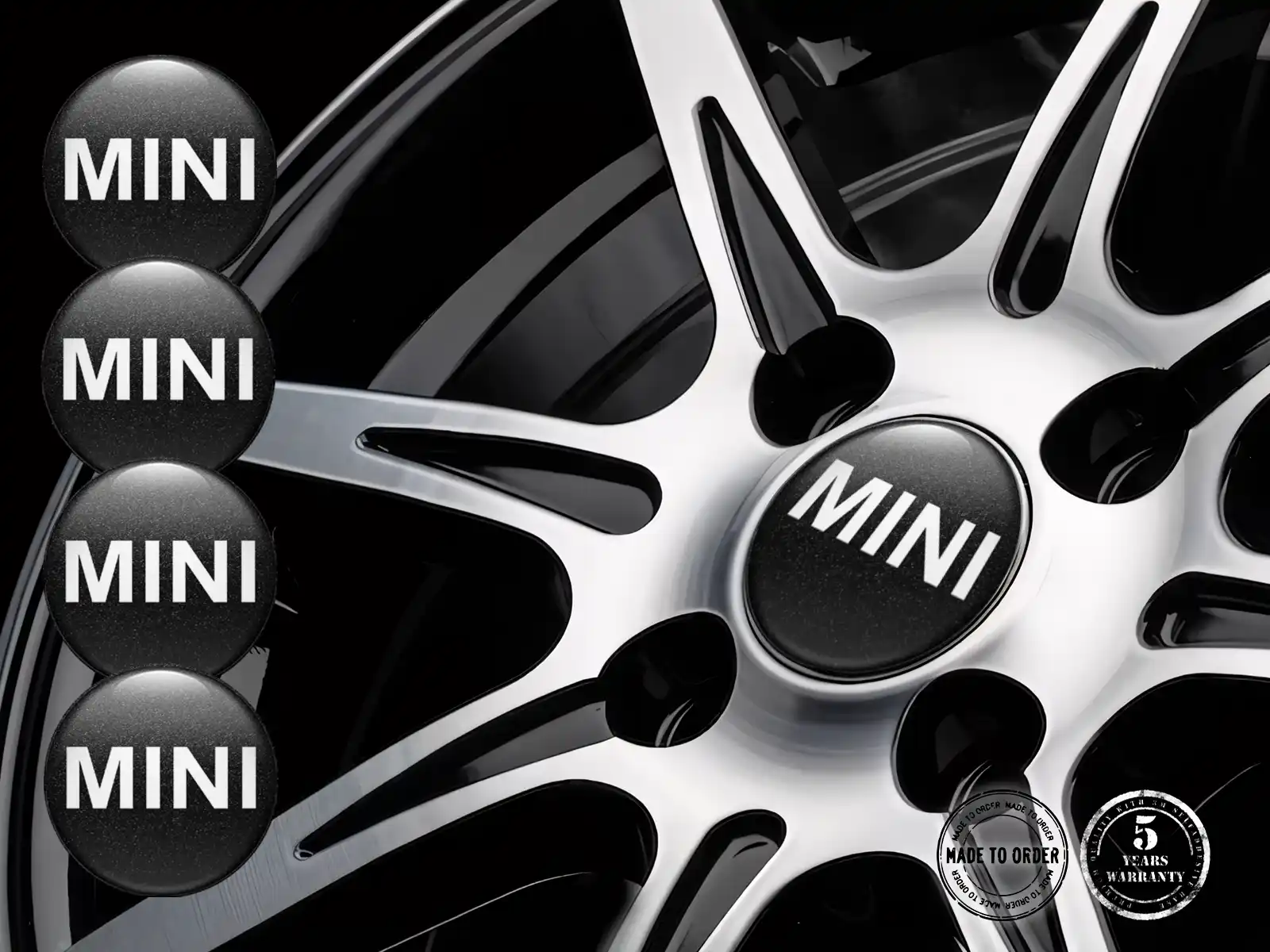 Mini Cooper Wheel Badge Style Custom Dome Logos